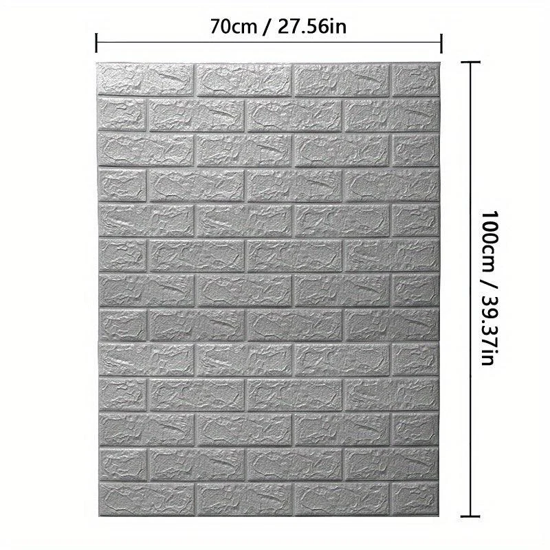5/10pcs DIY 3D Foam Wall Sticker, Brick Grain Wallpaper -  - #tag1#