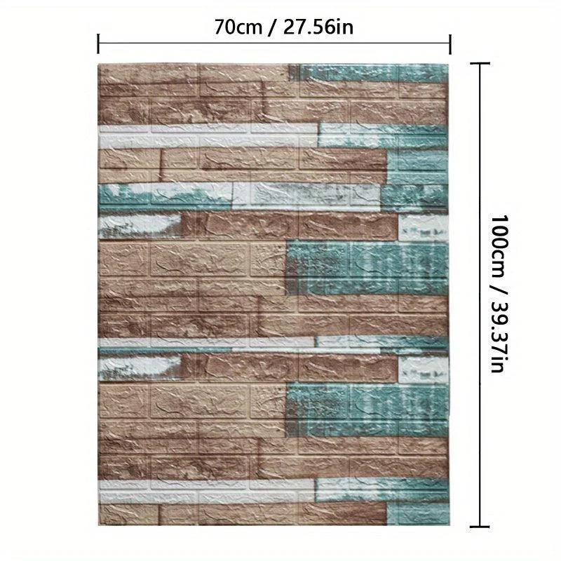 5/10pcs DIY 3D Foam Wall Sticker, Brick Grain Wallpaper -  - #tag1#