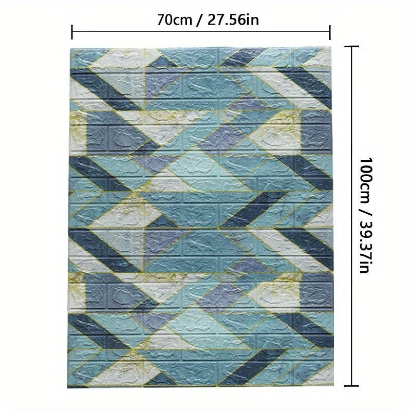 5/10pcs DIY 3D Foam Wall Sticker, Brick Grain Wallpaper -  - #tag1#