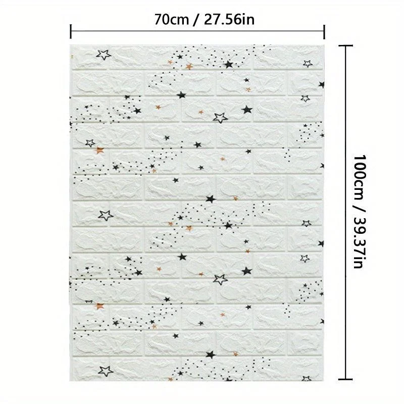 5/10pcs DIY 3D Foam Wall Sticker, Brick Grain Wallpaper -  - #tag1#