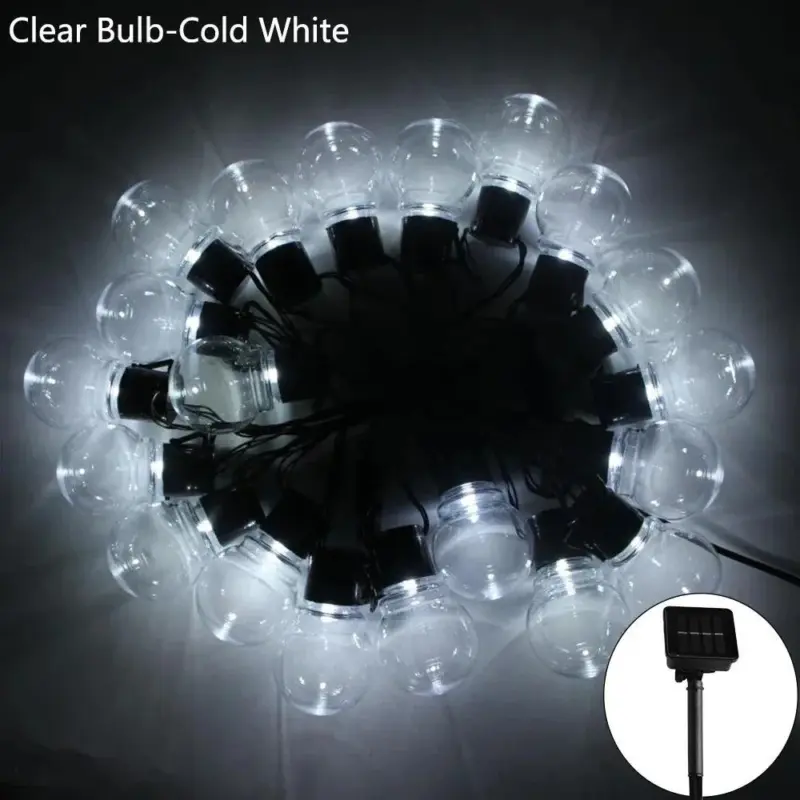 5 7 11M Led Globe Solar Fairy String Lights Christmas Garland Street Wedding Bulb Lamps Outdoor 1cc8dac9 63ce 4632 9e2d c886bb17b369