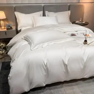 Homeko White Silky Cotton Bedding Set