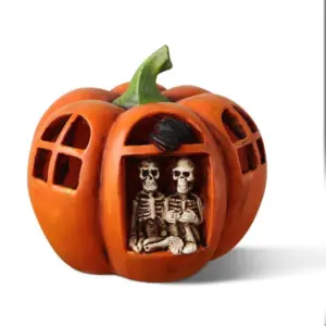 Plug in Pumpkin Skull LED Lights Halloween Pumpkin Ghost Skeletons