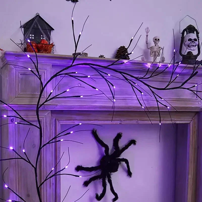 54LED Halloween Bat Decorative Branch String Lights, Wall-mounted Indoor Decorative String Lights -  - #tag1#