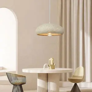 Homeko Stone Beige Pendant Light For Dining Room
