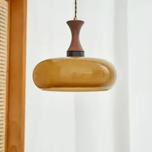 Homeko Yellow Dome Pendant Light for Kitchen Islands