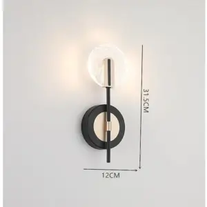 Valentina Modern LED Wall Lamp - Indoor Use - Black/White - Bedroom/Living Room