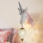 5X6HNordic Wandlamp Kristallen Beugel Schans Voor Kinderen Huis Interieur Verlichting Meisje Slaapkamer Bed Woonkamer Hars Wandlamp