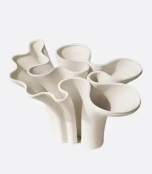 Table Top Vase Paloma White Ceramic Large 30 cm