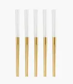 5 Pairs Chopstick Set Stainless Steel Reusable 23.5 cm tag1
