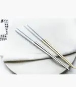 5 Pairs Chopstick Set Stainless Steel Reusable 23.5 cm tag1