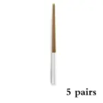 5 Pairs Chopstick Set Stainless Steel Reusable 23.5 cm tag1