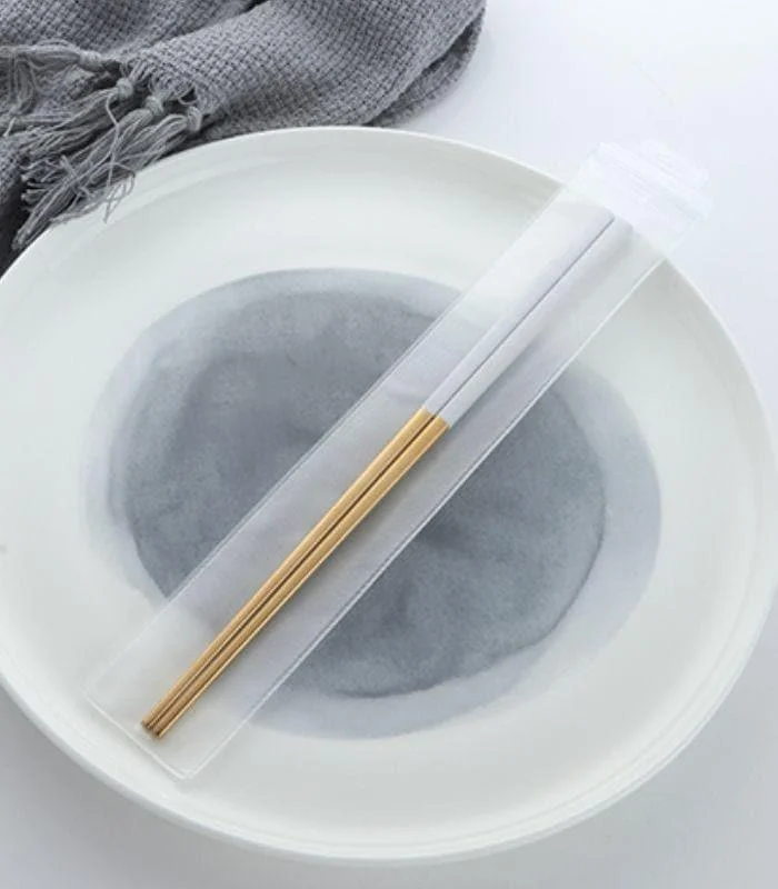 5 Pairs Chopstick Set Stainless Steel Reusable 23.5 cm -  - #tag1#