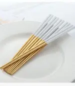 5 Pairs Chopstick Set Stainless Steel Reusable 23.5 cm tag1