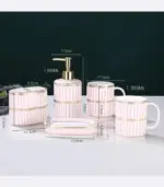 5_Pcs_Set_Bathroom_AssesoriesCeramic_Pink_White_-_-_tag1_-4118771 5 Pcs Set Bathroom AssesoriesCeramic Pink White tag1