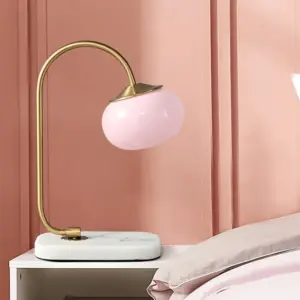 Homeko Metal Glass Table Lamp