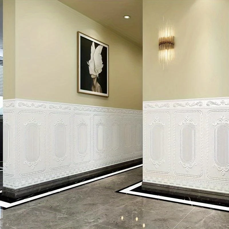 5pcs 3D Wall Tile Sticker, Foam Self-Adhesive Anti-Collision Wallpaper, Waterproof Moisture-Proof Sticker -  - #tag1#