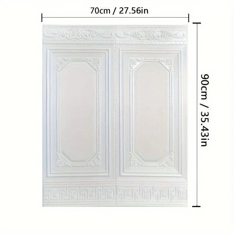5pcs 3D Wall Tile Sticker, Foam Self-Adhesive Anti-Collision Wallpaper, Waterproof Moisture-Proof Sticker -  - #tag1#