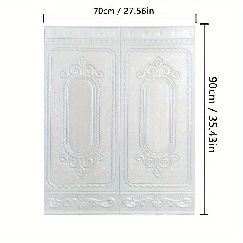 5pcs 3D Wall Tile Sticker, Foam Self-Adhesive Anti-Collision Wallpaper, Waterproof Moisture-Proof Sticker -  - #tag1#