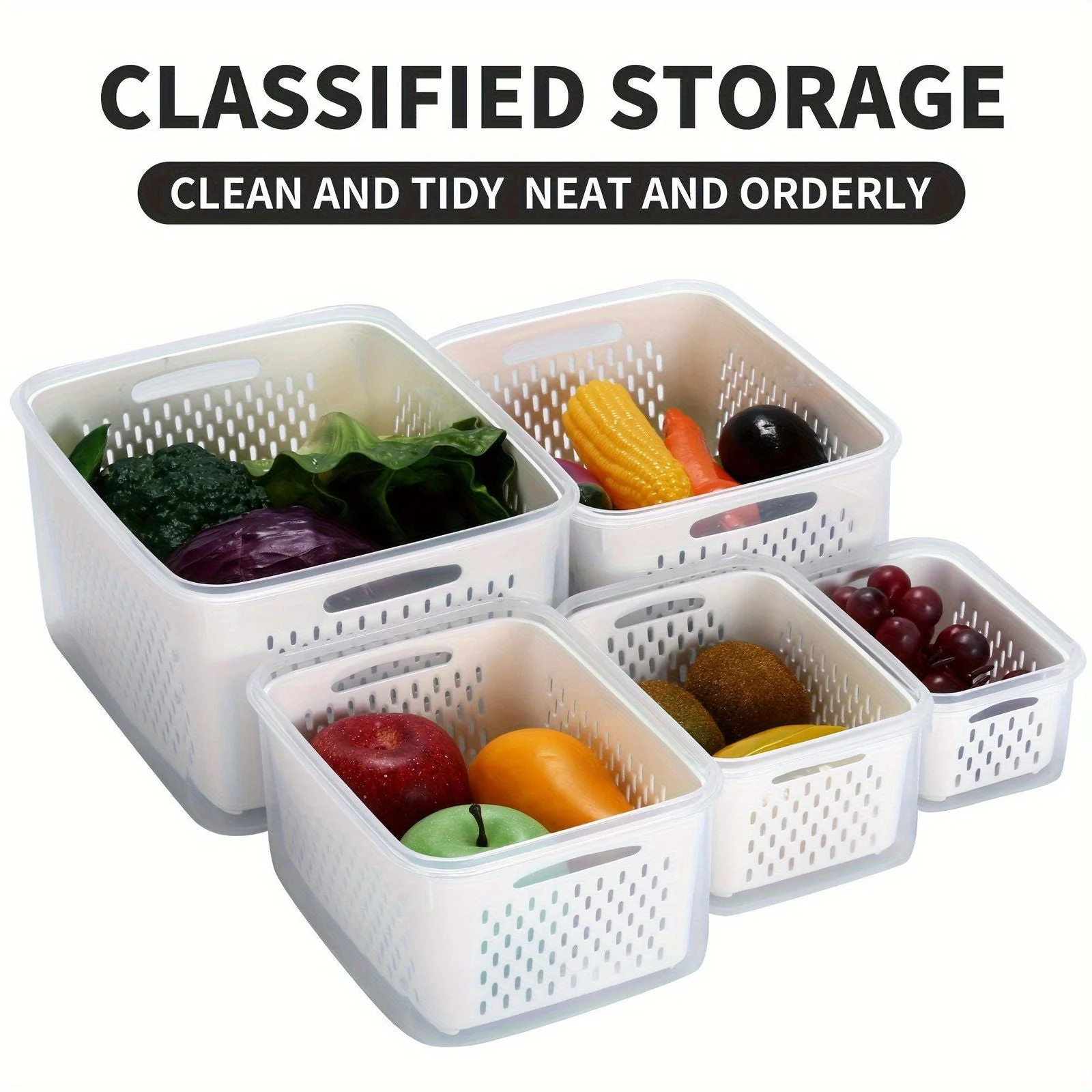 5pcs Of 1 Set, Refrigerator Storing Water Container With Lid -  - #tag1#