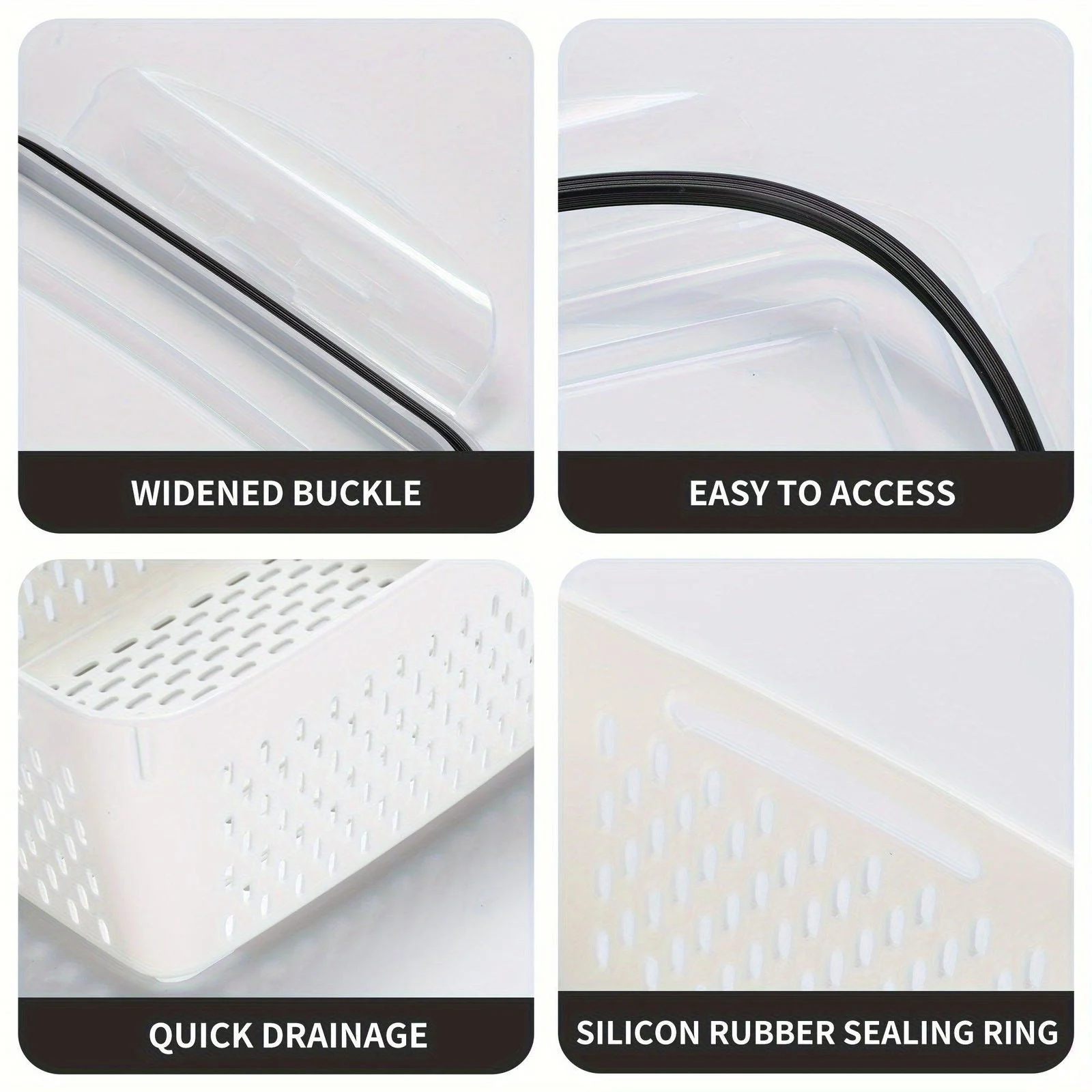 5pcs Of 1 Set, Refrigerator Storing Water Container With Lid -  - #tag1#