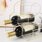 6 Bottle Wine Rack Metal Freestanding Kitchen Storage Stand Wine Cabinet Grape Wine Shelf Display Bar 69bc4694 a347 4fcc a73c 78054d75267a