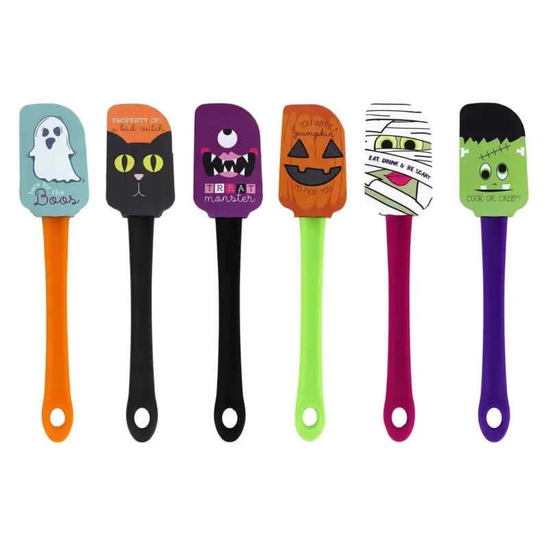 6 Pack Halloween Every Day Use Kitchen Silicone Spatulas Set tag1