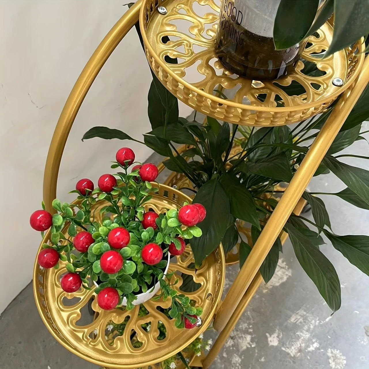 6-layer Flower Stand Can Be Assembled With Pulleys, Plant Stand Indoor Outdoor Hanging Plant Shelf -  - #tag1#