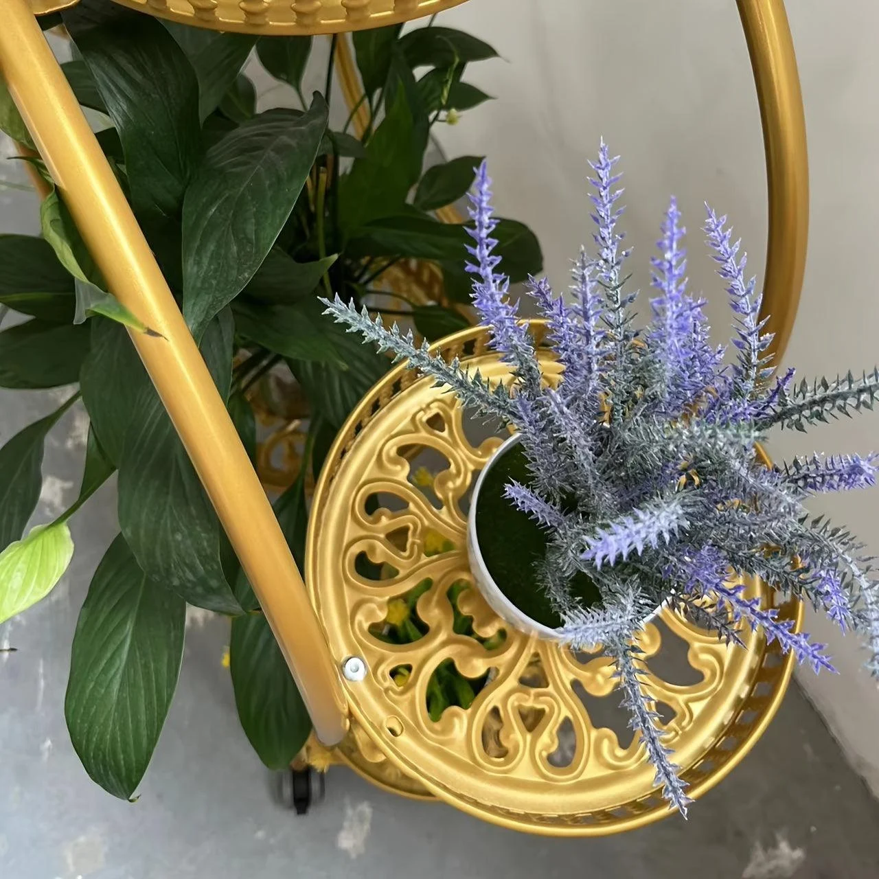 6-layer Flower Stand Can Be Assembled With Pulleys, Plant Stand Indoor Outdoor Hanging Plant Shelf -  - #tag1#