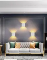 6 w up and down wall lamps gold silver le description