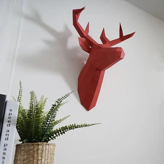60x45x32cm New Home Decoratie Accessoires Diy Papier Handwerk Vintage Antelope Head Abstract Kamer Muur Decor Herten 97c5111f E2f3 40b9 A2ab 81c8bce00bc0