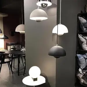 Scandinavian Macaron 1-Light Semi-circular Pendant Lamp