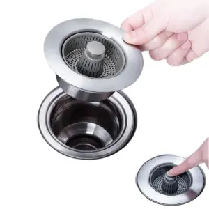 Stainless Steel Kitchen Sink Bounce Core 3-in-1 Pop-Up Sink Odor-proof Filter