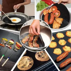 New Cuttable Non-Stick BBQ Grill Mats with Cutting Box
