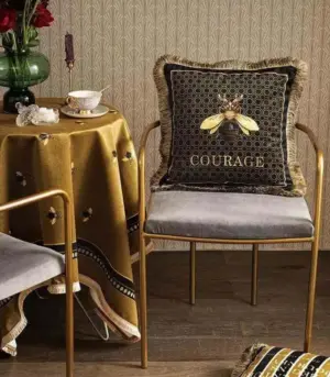 Retro Gold Cushion Cover Decorative Pillow Case Print Velvet
