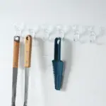 6 Hooks Multifunctional Self Adhesive Hooks No Drill Wall Transparent Hanger tag1