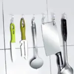 6 Hooks Multifunctional Self Adhesive Hooks No Drill Wall Transparent Hanger tag1