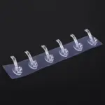 6 Hooks Multifunctional Self Adhesive Hooks No Drill Wall Transparent Hanger tag1
