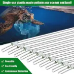 6 PCS Reusable Stained Glass Straws with Cleaning Brush tag1
