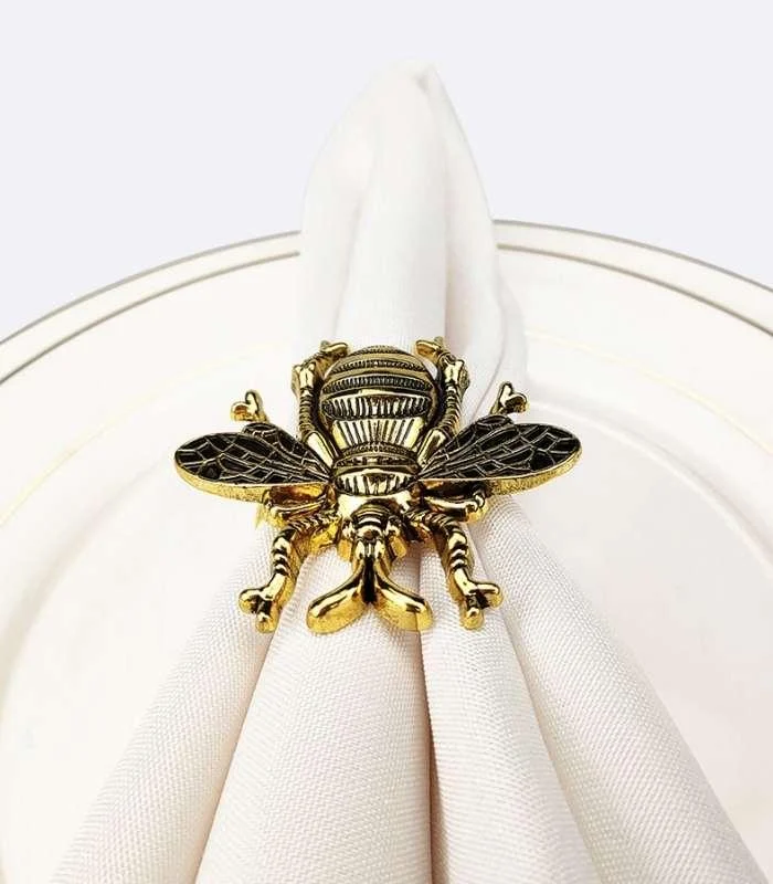 6 Pcs Set Bumble Bee Napkin Rings 5.7cm -  - #tag1#