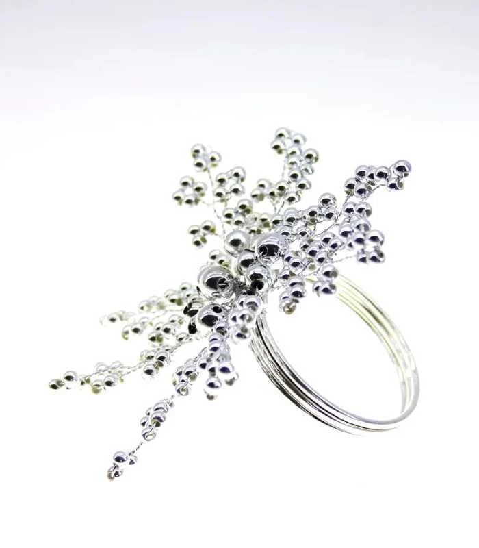 6 Pcs Set Pearl Napkin Rings Beaded 5.5 cm, Napkin Rings -  - #tag1#
