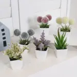 6 Pots of Mini Artificial Plant