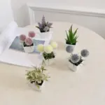 6 Pots of Mini Artificial Plant