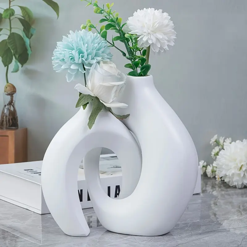 1pc Resin Vase Suitable For Home, Parties, And Floral Restaurant Decorations