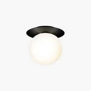 Valentina Modern LED Ceiling/Wall Lamp Dining Room Black/Gold Glass