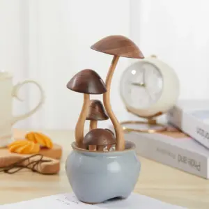 Wooden Mushroom Ornament