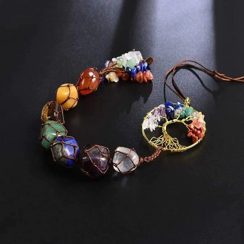 7 Chakra Stone Healing Crystal Tree of Life Decoration -  - #tag1#