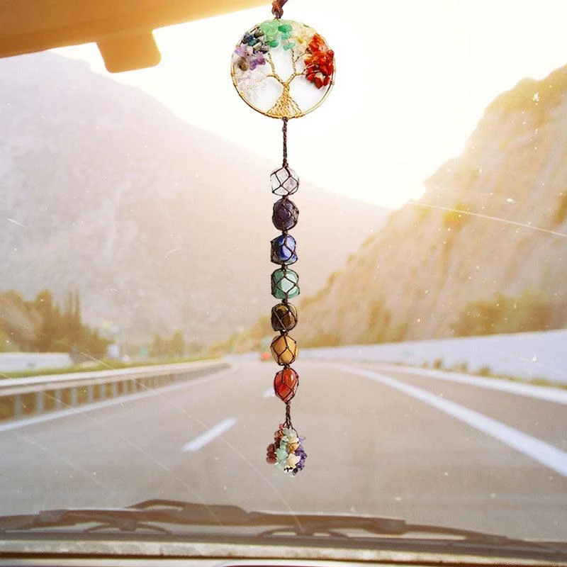 7 Chakra Stone Healing Crystal Tree of Life Decoration -  - #tag1#