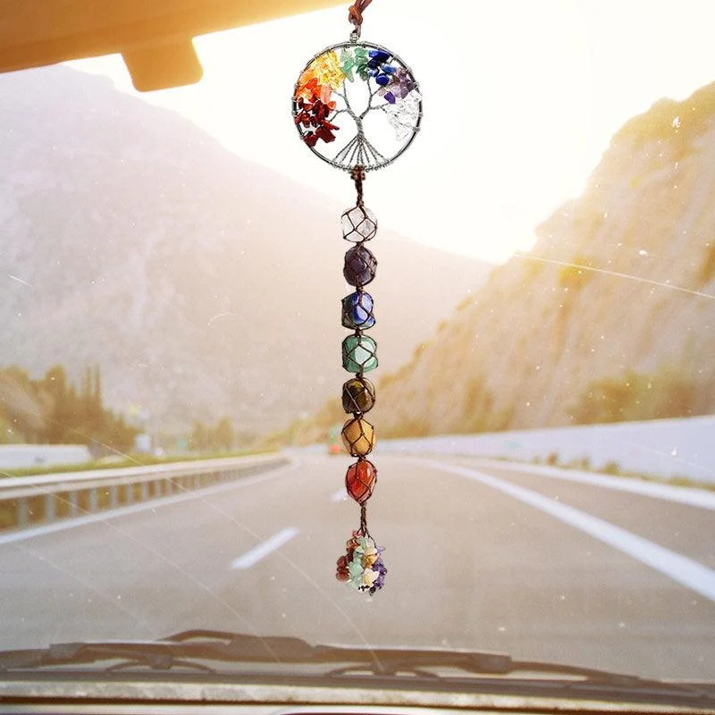 7 Chakra Stone Healing Crystal Tree of Life Decoration -  - #tag1#