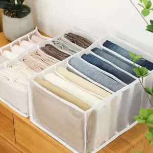 7 Grids Wardrobe Clothes Mesh Divider Organizer